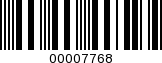 Barcode Image 00007768