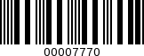 Barcode Image 00007770