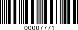 Barcode Image 00007771