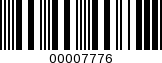Barcode Image 00007776