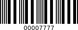 Barcode Image 00007777