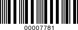 Barcode Image 00007781