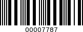 Barcode Image 00007787