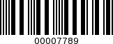 Barcode Image 00007789