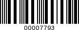 Barcode Image 00007793