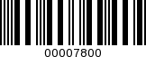 Barcode Image 00007800