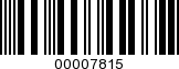 Barcode Image 00007815