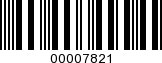 Barcode Image 00007821