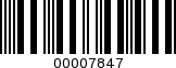 Barcode Image 00007847