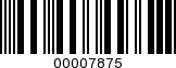 Barcode Image 00007875