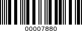 Barcode Image 00007880
