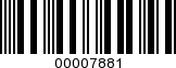 Barcode Image 00007881
