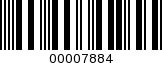 Barcode Image 00007884