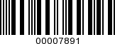Barcode Image 00007891