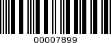 Barcode Image 00007899