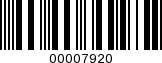 Barcode Image 00007920