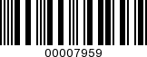 Barcode Image 00007959