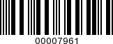 Barcode Image 00007961