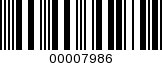Barcode Image 00007986