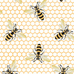 Devonstone Queen Bee - Bee Swarm in White