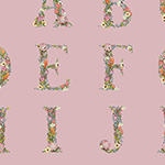 Alphabet Botanical Collection - Panel DV3732