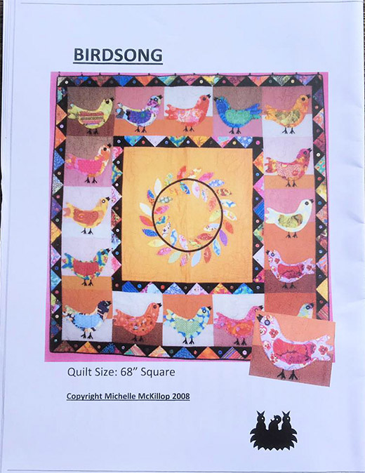 68 inch square Birdsong Quilt Pattern - Click Image to Close