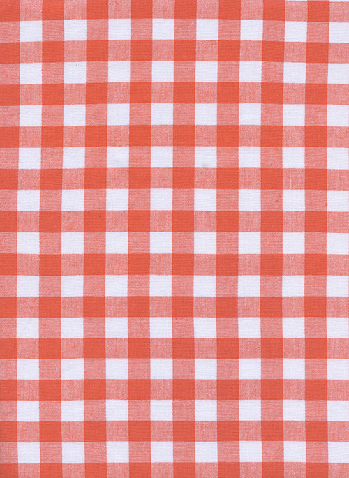 Checkers - Half Inch Gingham in Coral - Click Image to Close