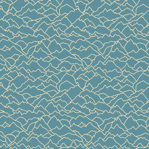Altitude - Mountainous in Dark Teal - Click Image to Close