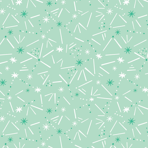 Dashwood Ditsies - Sticks and Stars in Mint - Click Image to Close