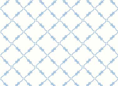 Fancywork Box - Ribbon and Bow Lattice in Blue - Click Image to Close