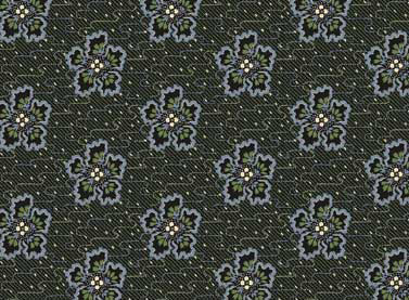 Lucy's Collection - Flowers in Dark Green - Click Image to Close