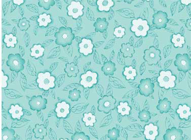 Frakturs and Flourishes - Floral in Aqua - Click Image to Close