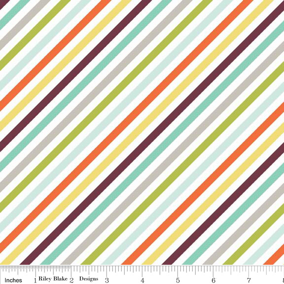 Riley Blake Designs - Boy Stripes in Orange - Click Image to Close