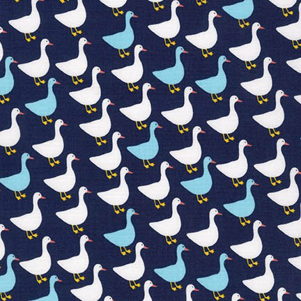 Urban Zoologie Mini - Geese in Navy - Click Image to Close