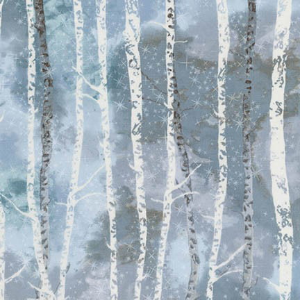 Sugar Plum - Winter Birch in Blue - Click Image to Close