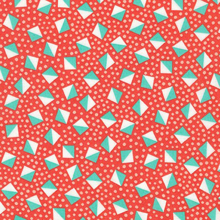 London Calling 6 - Geometric in Coral - Click Image to Close