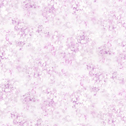 Courtyard Textures - Floral in Lilac - Click Image to Close