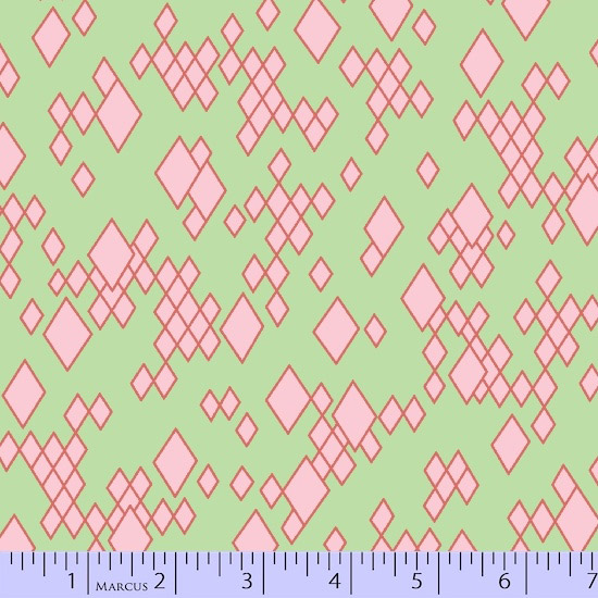 Mostly Manor - Leo in Pink on Mint Green - Click Image to Close