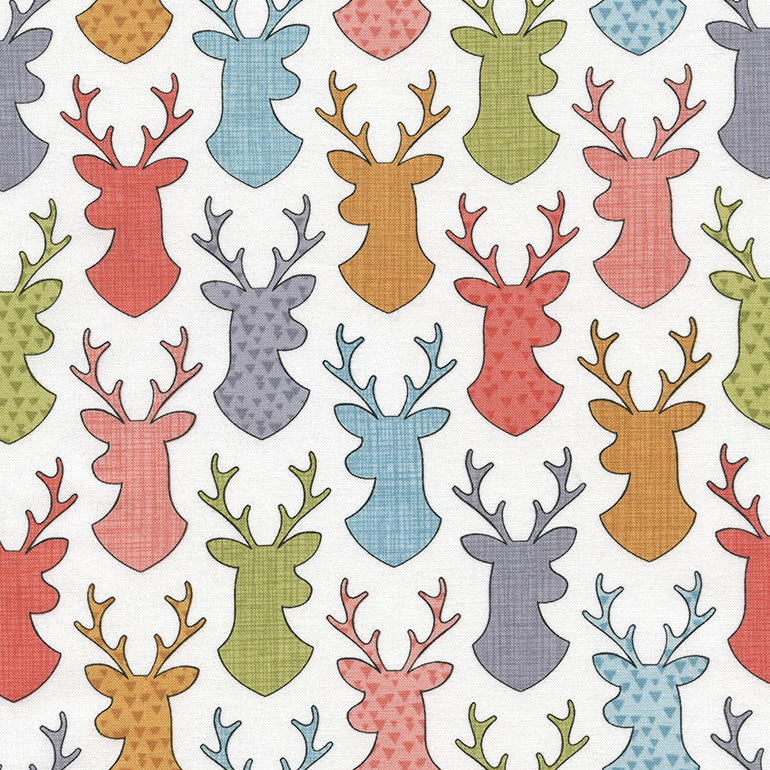 Novelties - Deer Head Silhouettes in White - Click Image to Close