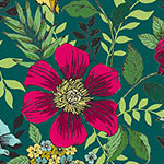 Jewel Tones - Floral in Turquoise