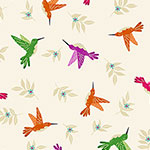 Jewel Tones - Hummingbird in Cream