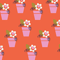 Amelie - Flowerpots in Orange