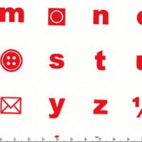 First of Infinity - Letters and Icons in Red