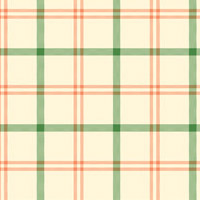 Alphabet Story - Plaid in Green and Orange