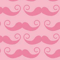 Geekly Mustache Hot Pink