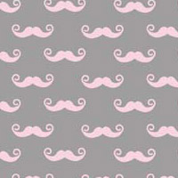 Geekly Mustache Small Gray