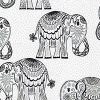 Jules and Indigo - Large Elephants in Graphite