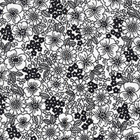 London Calling 6 - Drawn Flowers in Black