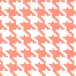 Everyday Houndstooth in Peach