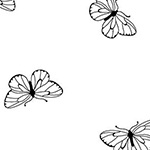 Ramblings Fun - Butterflies in White